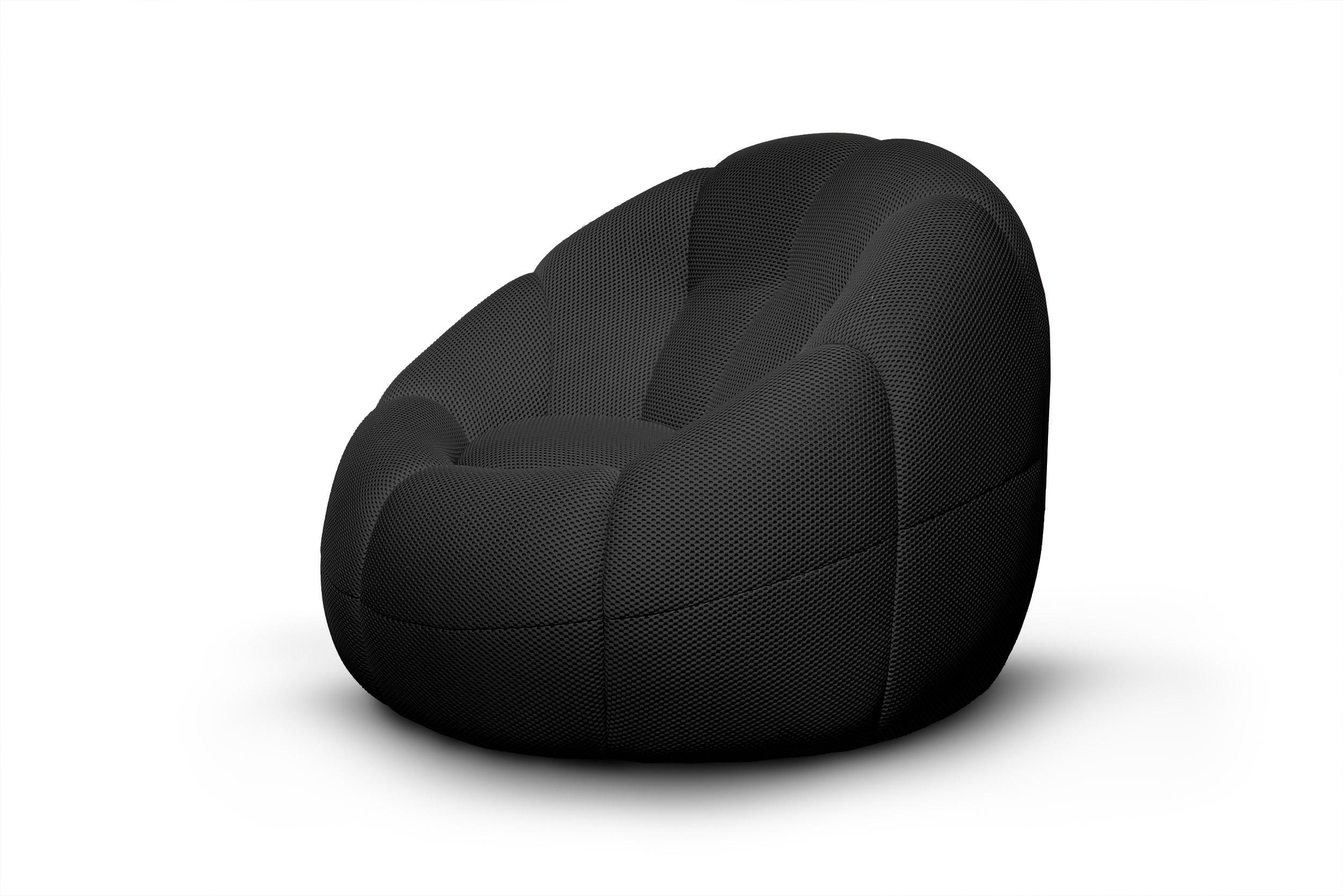 SESSEL FIGO, schwarz - Schwarz, Holzwerkstoff/Textil (104/83/104cm) - Courtois Laville