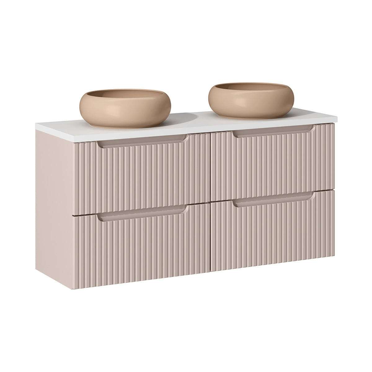 KOPALNIŠKO POHIŠTVO 120.4cm Riva 2-delni komplet Kašmir - bež, leseni material (120.4/59/40cm) - Petits-meubles