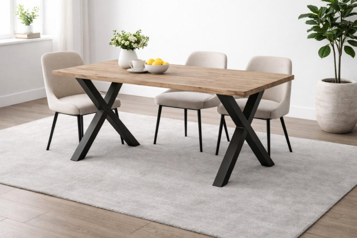 TISCH Schwarz SOFTI X Ausziehbar 140x90/180 cm - Beige/Schwarz, Holzwerkstoff (180/90/75.6cm) - Sepro Meble