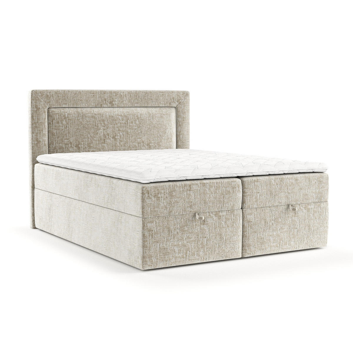 BOXBETT Palmera Beige 180/200 cm - Beige/Schwarz, Holz/Holzwerkstoff (180/200cm) - Maison de Reve