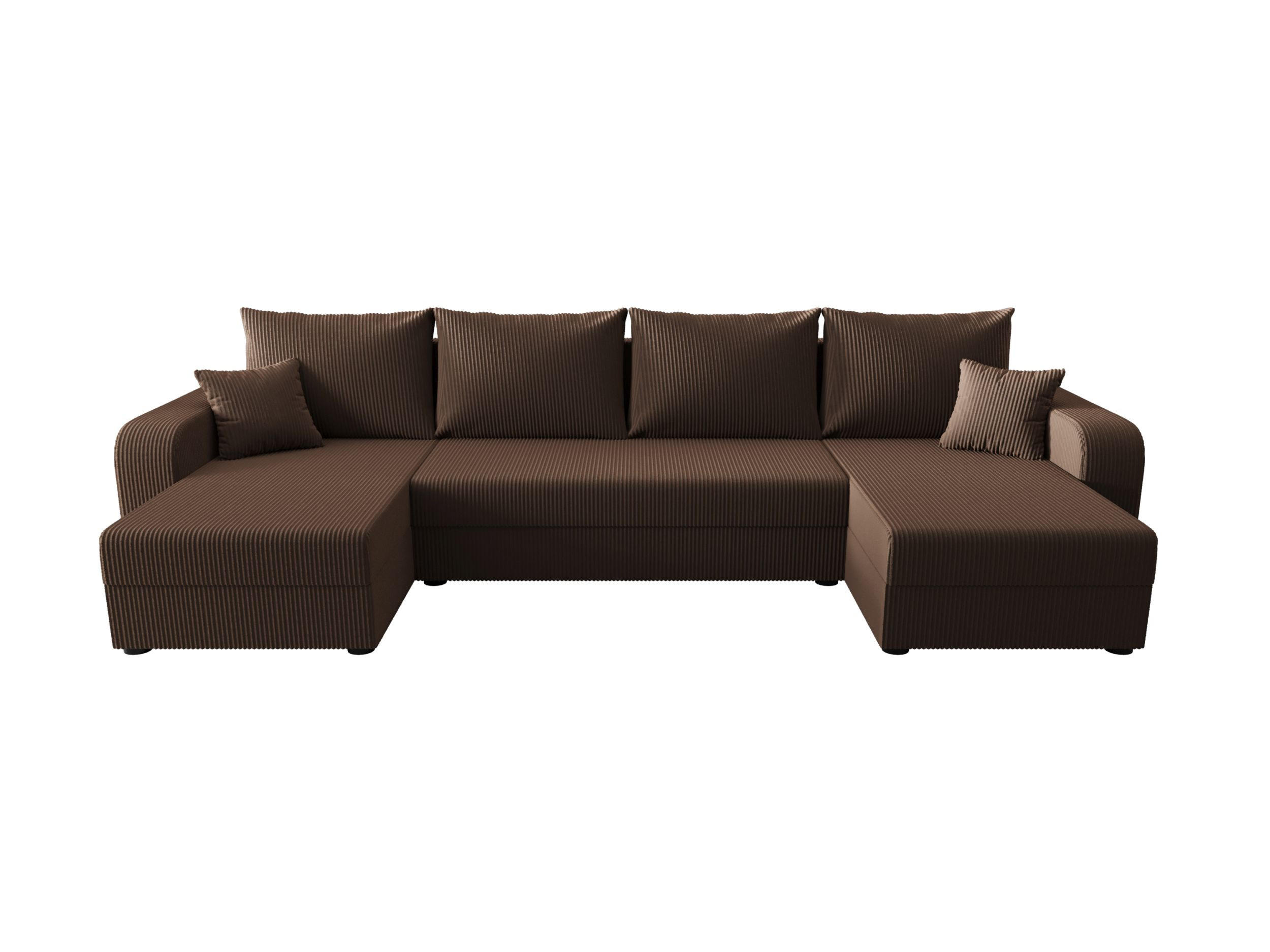 WOHNLANDSCHAFT HEWLET U BIS Zoom 5 mit Schlaffunktion - Braun, Textil (305/90/140cm) - Bedante