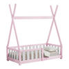 KINDERBETT Helsingborg - Rosa, Holz (70/140cm) - [en.casa]