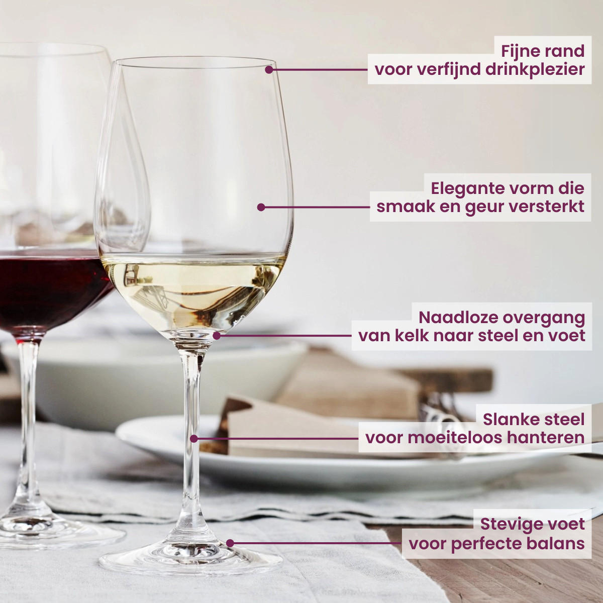 WEISSWEINGLAS Vinum, 8er Set Viognier, hochwertiges Glas, 350 ml - Transparent, Glas (0.35L) - Riedel