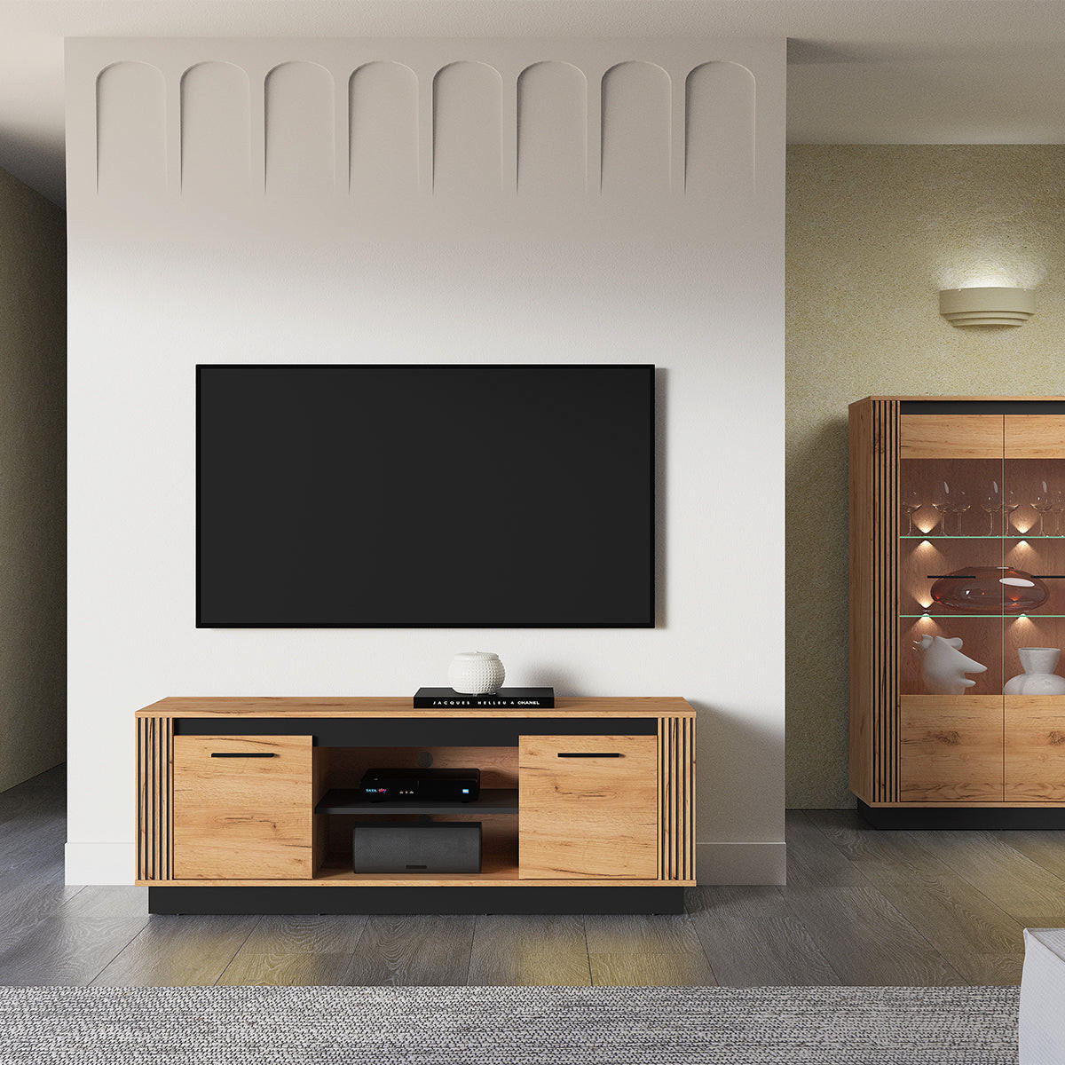 TV-MÖBEL Solal Holz - Braun, Holzwerkstoff (150/55/40cm) - Petits-meubles