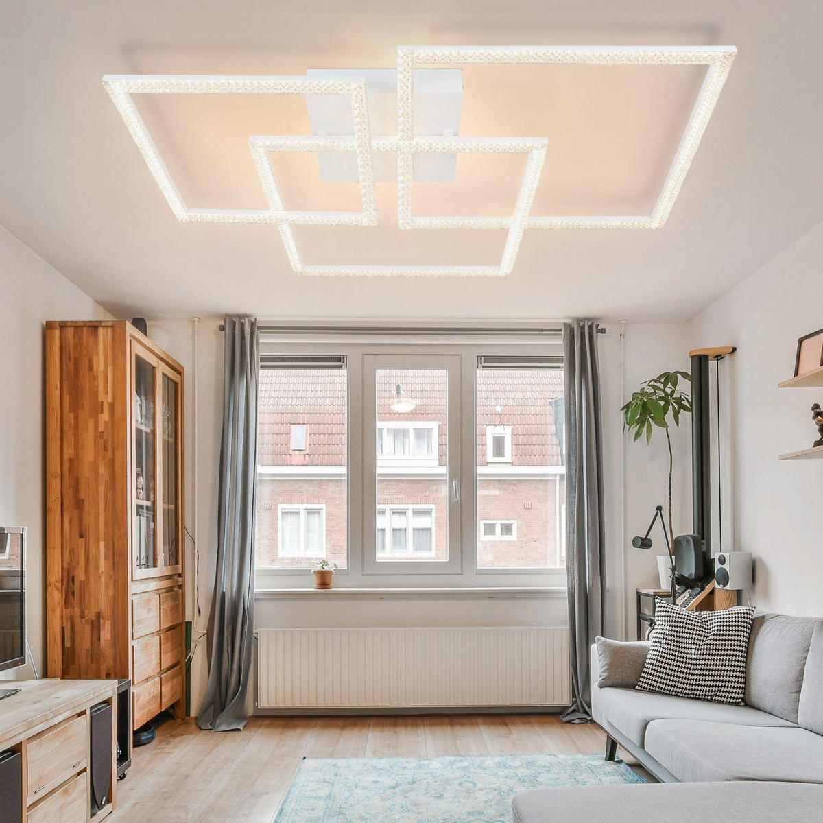 LED-DECKENLEUCHTE Johann 75/60/8 cm - Weiß, Metall (75/60/8cm) - Nettlife