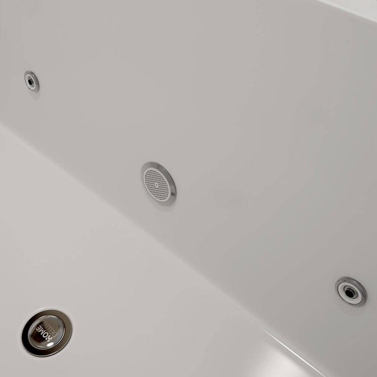 WHIRLPOOLBADEWANNE AMBER - 170 x 58 x 80 cm - Weiß, Kunststoff (58/80/170cm) - Home Deluxe