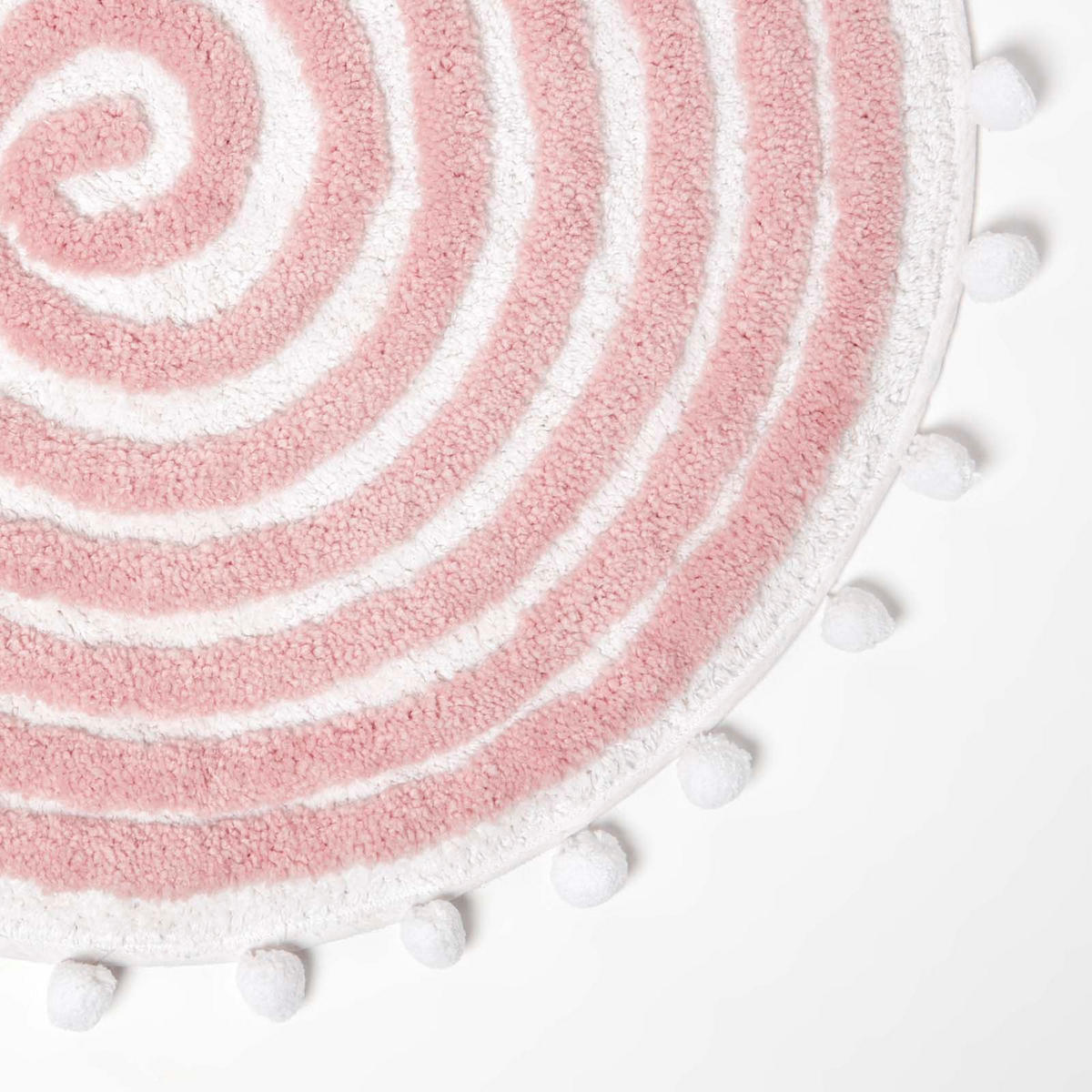 BADEMATTE Spiral 60 cm, Baumwolle - Pink, Textil (60/60cm) - Homescapes