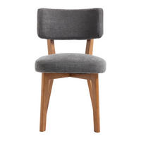 VIERFUSSSTUHL 54,5/47/77 cm grau aus Holz mit Polster - Grau, Holz (47/77/54.5cm) - OKWISH