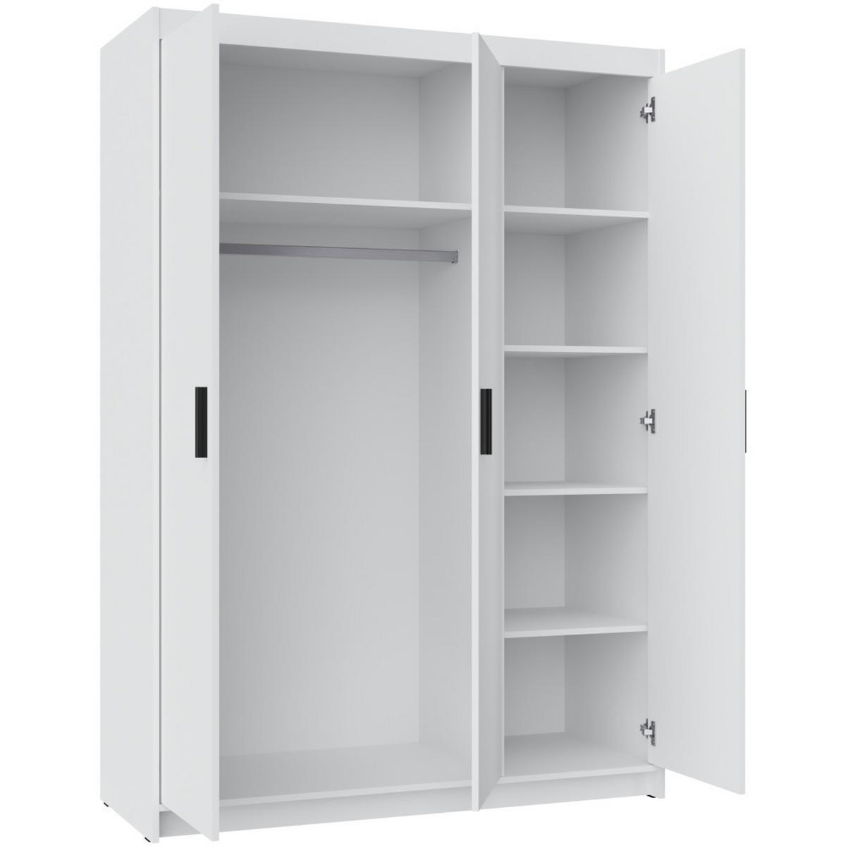 DREHTÜRENSCHRANK Elena mit 3 Türen, ohne Spiegel, Sonoma Eiche - Sonoma Eiche, Holzwerkstoff (130/190/53cm) - Beautysofa