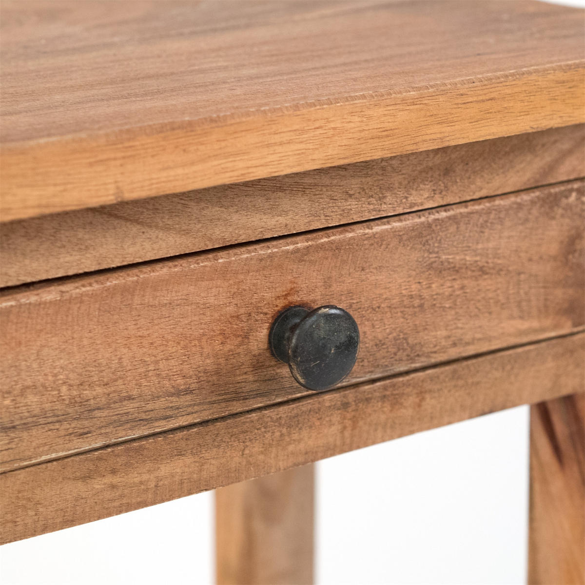 TELEFONTISCH PLANTA Mahagoni Massivholz, mit Schublade 02 hellbraun - Hellbraun, Holz (24/34/52cm) - DESIGN DELIGHTS
