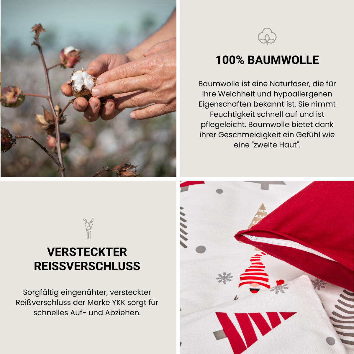 BETTWÄSCHESET Maren - Feinbiber - 2-teilig - 135 x 200 cm - Weiß - Weiß, Textil (135/200cm) - SCHIESSER