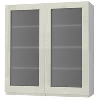 HÄNGESCHRANK Florence W4S/90 Grau / RAL 1013 perlweiß HG 90 / 32,5 / 96cm - Weiß Hochglanz/Grau, Holz/Holzwerkstoff (90/96/32.5cm) - Feldmann-Wohnen