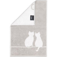 GÄSTETUCH CUTE CATS EDITION YOU & ME 6263 PLATIN/WEISS - 76 - Grau, Textil (30/50cm) - Cawoe