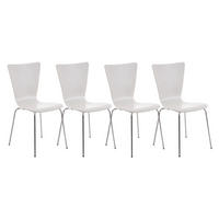BESUCHERSTUHL Almere - 2er Set weiß - Weiß, Holz (43/84/50cm) - TPFLiving