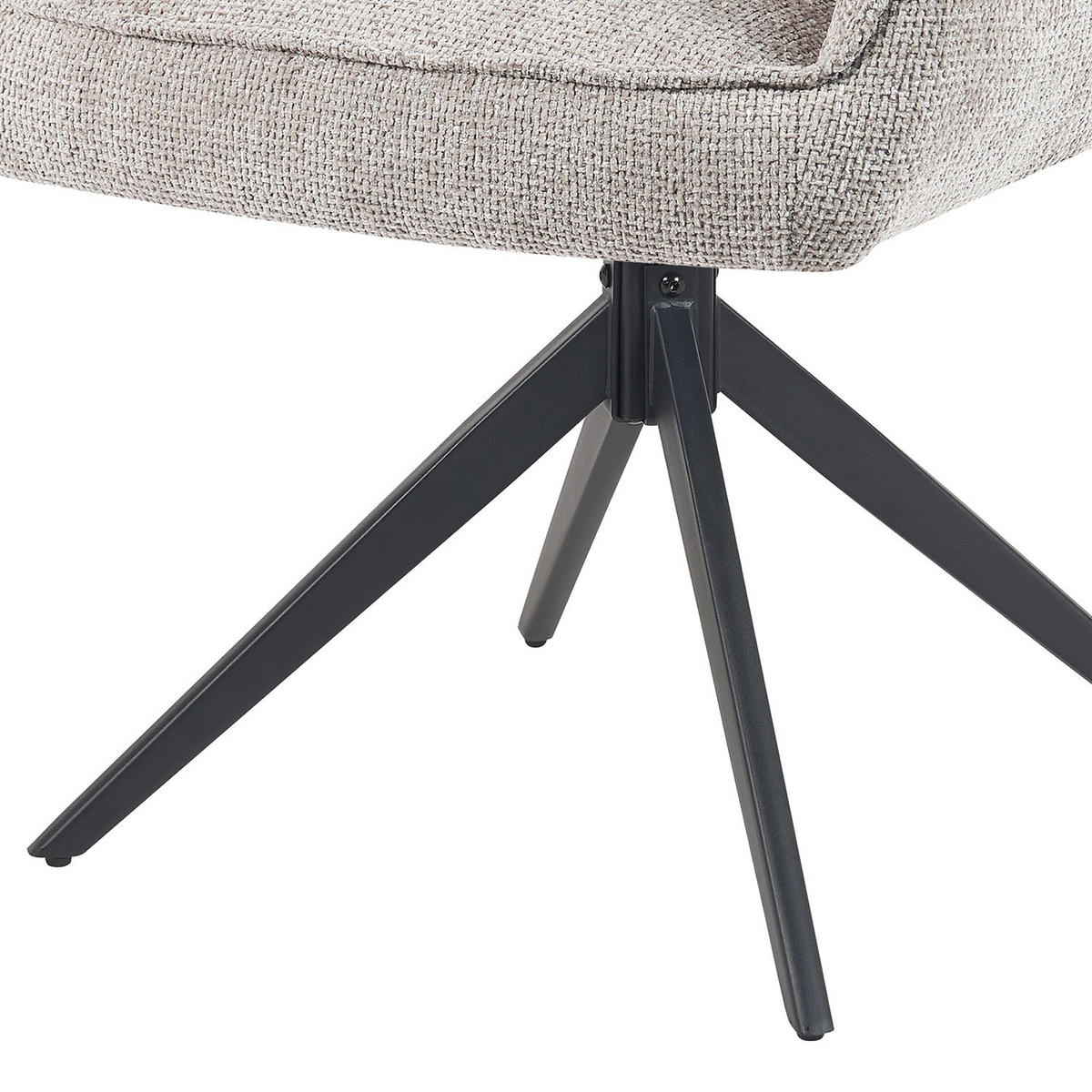 DREHSTUHL Mika-Enya - Hellgrau/Schwarz, Textil/Metall (59/84/66cm) - DUBI Möbel