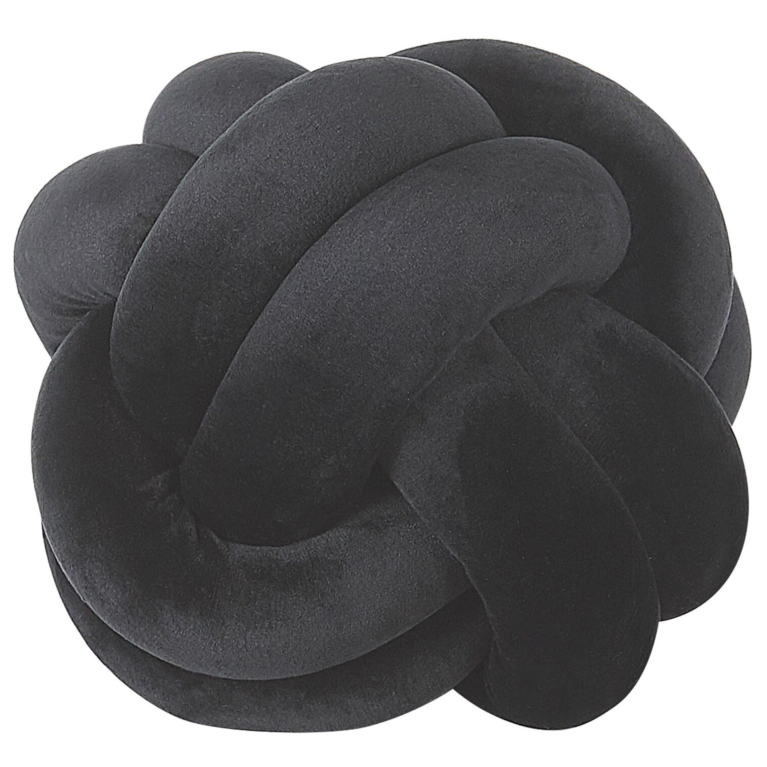 DEKOKISSEN Schwarz 20/20 cm Malni - Schwarz, Textil (20/20cm) - Beliani