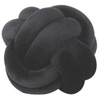 DEKOKISSEN Schwarz 20/20 cm Malni - Schwarz, Textil (20/20cm) - Beliani