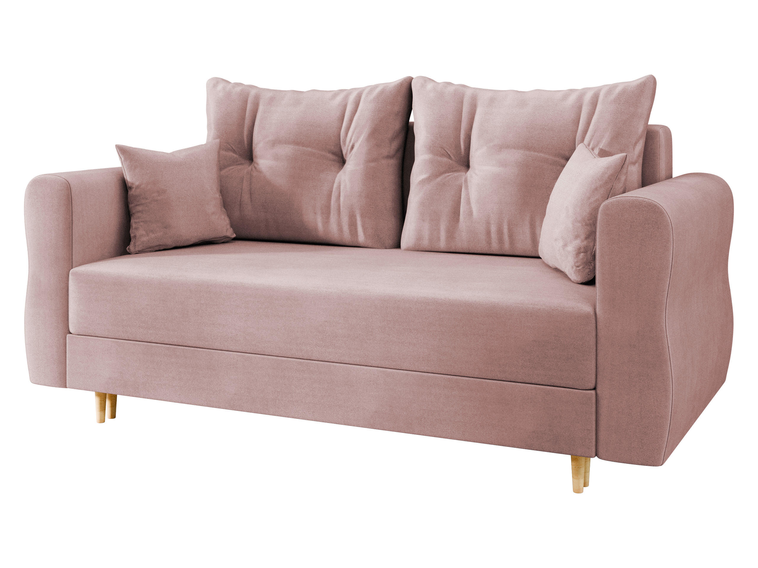 SCHLAFSOFA Zako 2 - Naturfarben/Rosa, Holz/Textil (167/85/77cm) - MIRJAN24