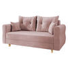 SCHLAFSOFA Zako 2 - Naturfarben/Rosa, Holz/Textil (167/85/77cm) - MIRJAN24