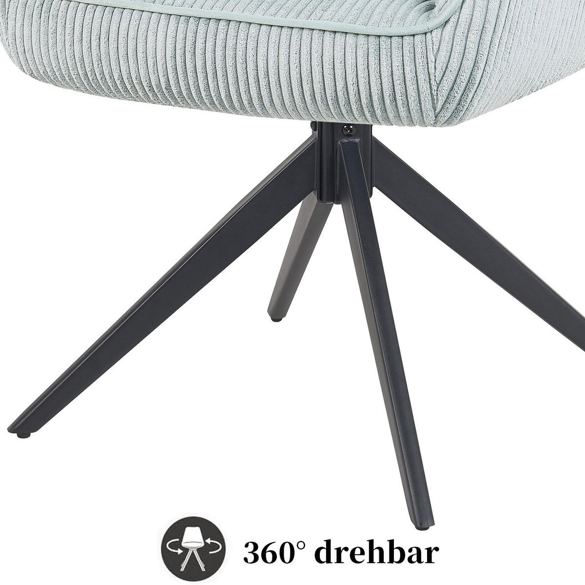 ARMLEHNSTUHL ARVIT - Blau/Schwarz, Textil/Metall (58/87/61cm) - B&D Home