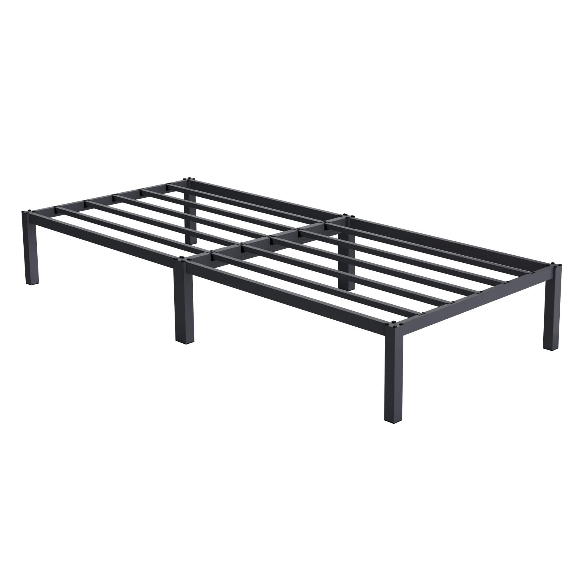 ML-DESIGN KOVOVÁ POSTEL 90x200 cm s lamelovým roštem, antracitová, na ocelovém rámu