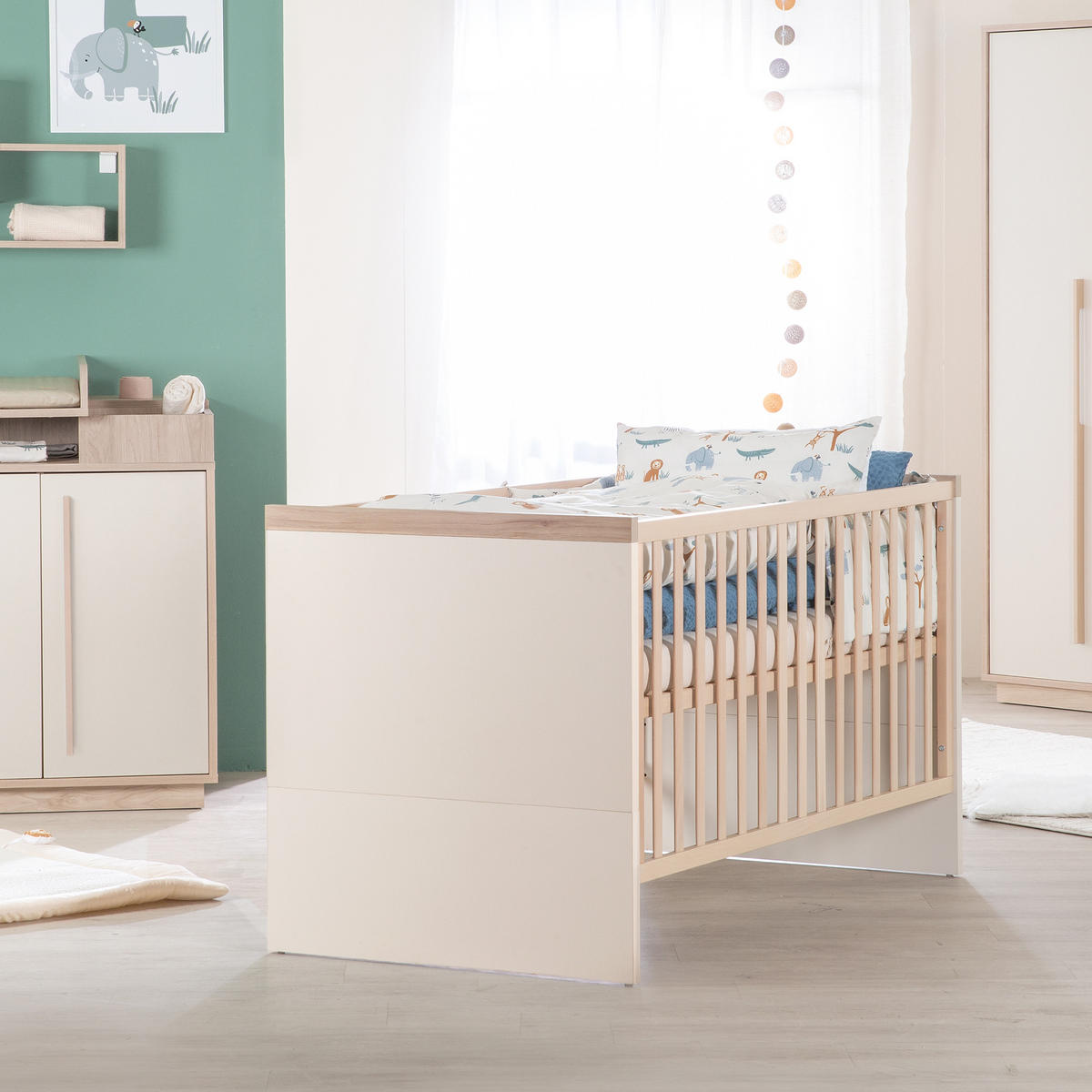 KOMBI-KINDERBETT 70 x 140 cm Elva - Creme, Holz - Roba