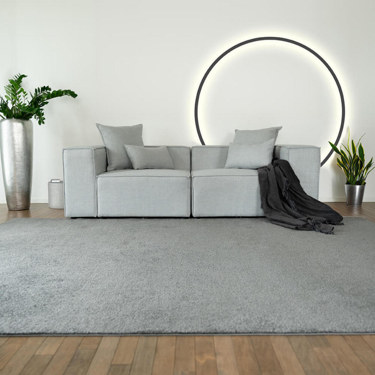 SOFA VERONA S - Hellgrau, S - Hellgrau, Kunststoff/Textil (240/70/120cm) - Home Deluxe