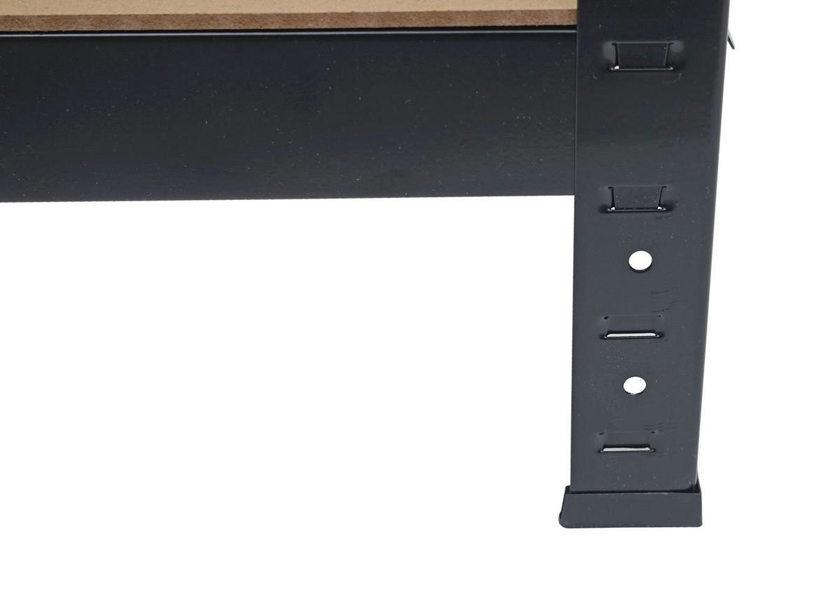 SCHWERLASTREGAL Schwarz, Braun - Schwarz/Braun, Metall (80/160/40cm) - MCW