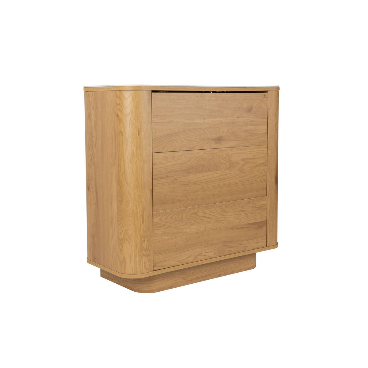 KOMMODE Almira Marmoroptik Natural - Naturfarben, Holzwerkstoff (90/80/40cm) - Housecraft Living