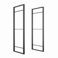 REGALRAHMEN Lader, Set, Höhe 830mm, Stahl, Schwarz lackiert - Schwarz, Metall (36.5/7/84.5cm) - EMUCA
