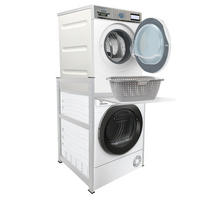 WASCHMASCHINENREGAL 73x64x110 cm - Weiß, Metall (73/110/64cm) - QUICK STAR