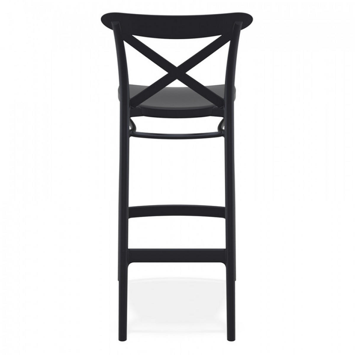 BARHOCKER Schwarz 45x106x52cm - Schwarz, Kunststoff (45/106/52cm) - AlterEgo