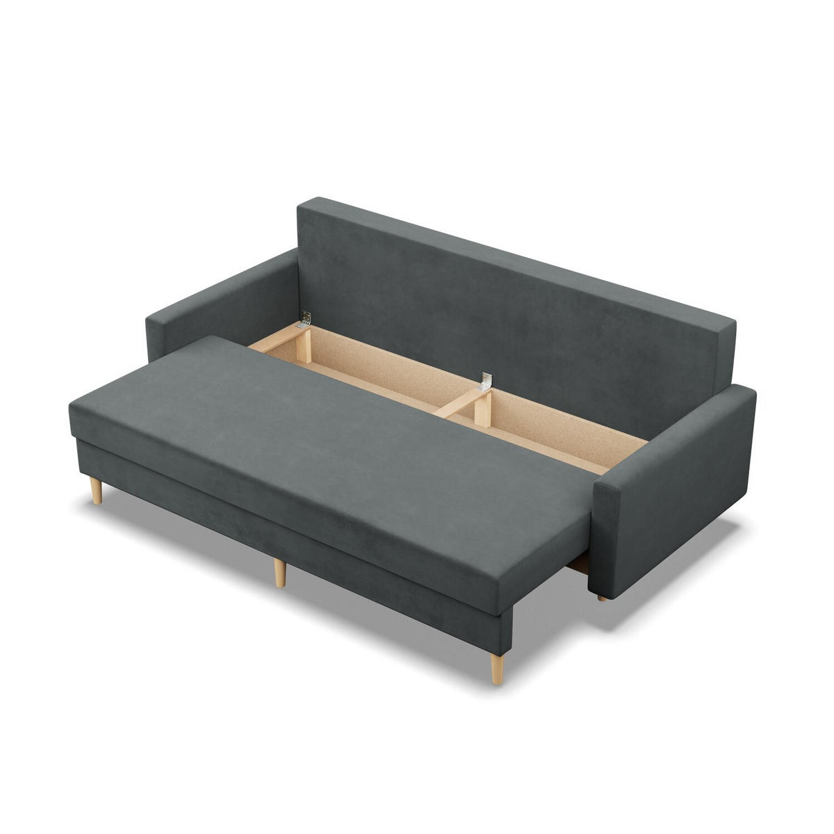 SOFA Blank dunkelgrau 212/92/92 - Dunkelgrau, Textil (212/92/92cm) - SIMKAM Furniture