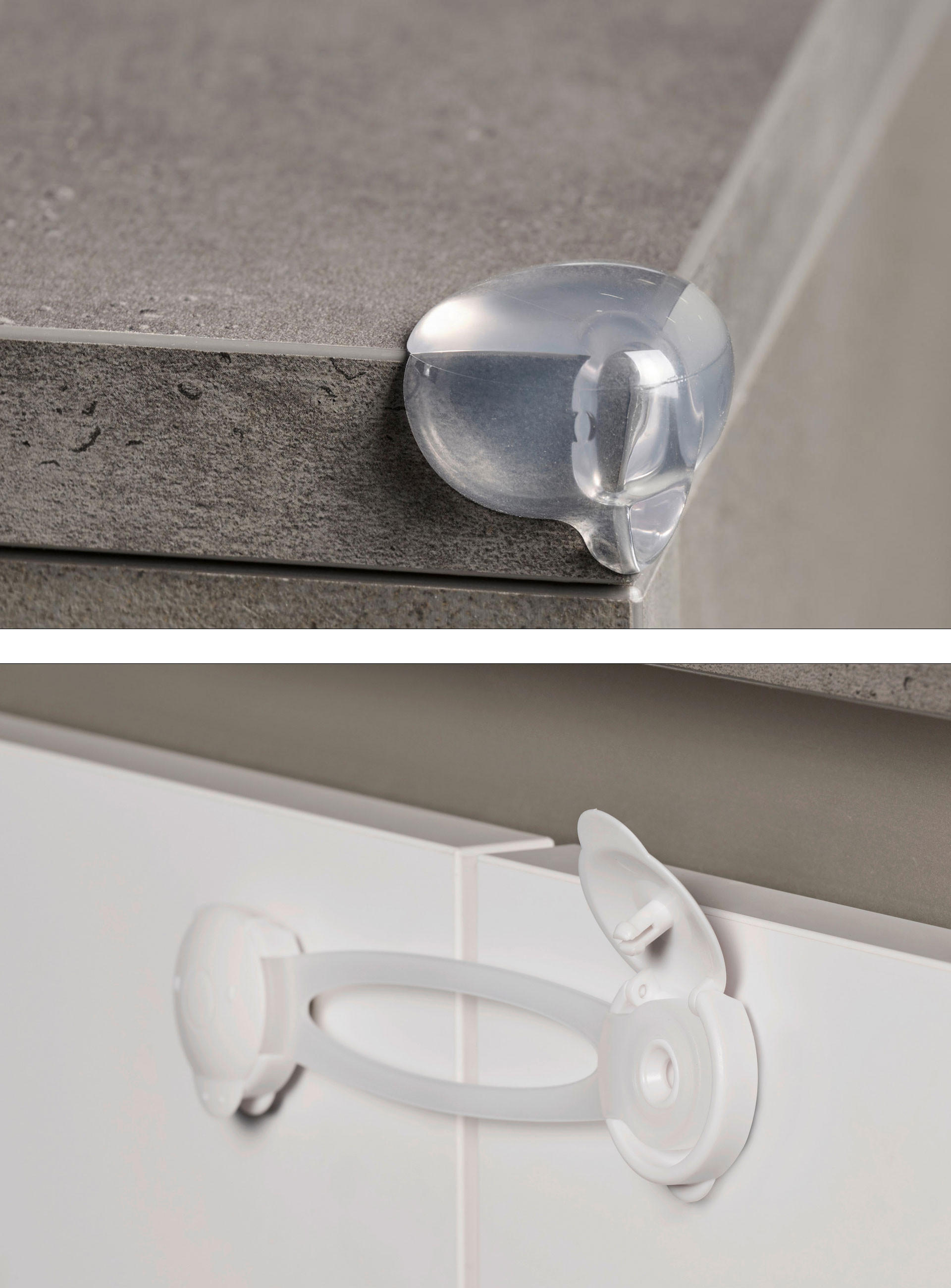 Wohnung kindersicher machen durch Ecken- und Schubladenschutz