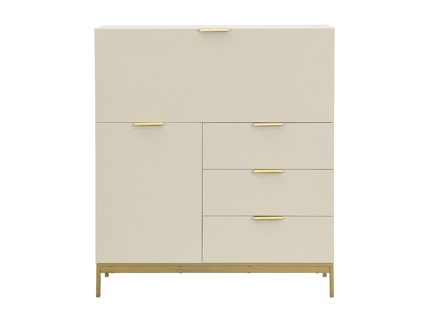 SEKRETÄR - 100 cm x 40 cm - Holz, Platte - Beige ERWIN - Beige, Holz (40/100/115cm) - Vente-Unique