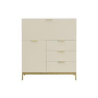 SEKRETÄR - 100 cm x 40 cm - Holz, Platte - Beige ERWIN - Beige, Holz (40/100/115cm) - Vente-Unique