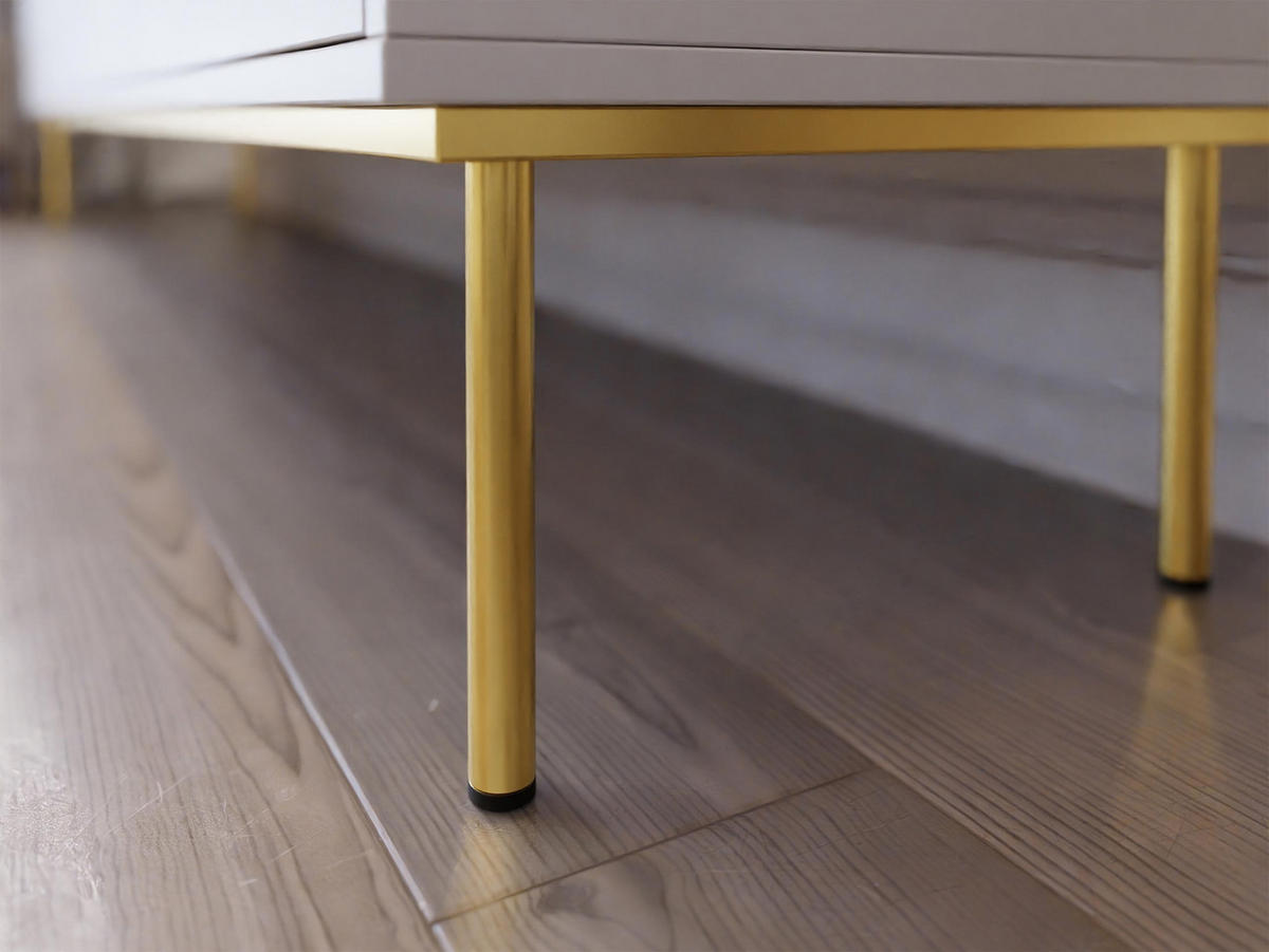 COUCHTISCH Carmesi - Goldfarben/Weiß, Holzwerkstoff/Metall (60/100/50cm) - MIRJAN24