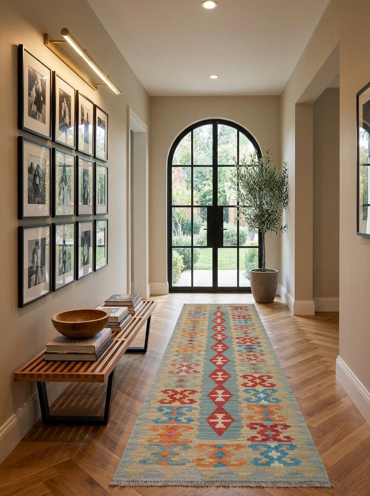 HANDWEBTEPPICH Kelim Gashgai Blau 263/84 cm Schurwolle - Blau, Textil (84/263cm) - Looma