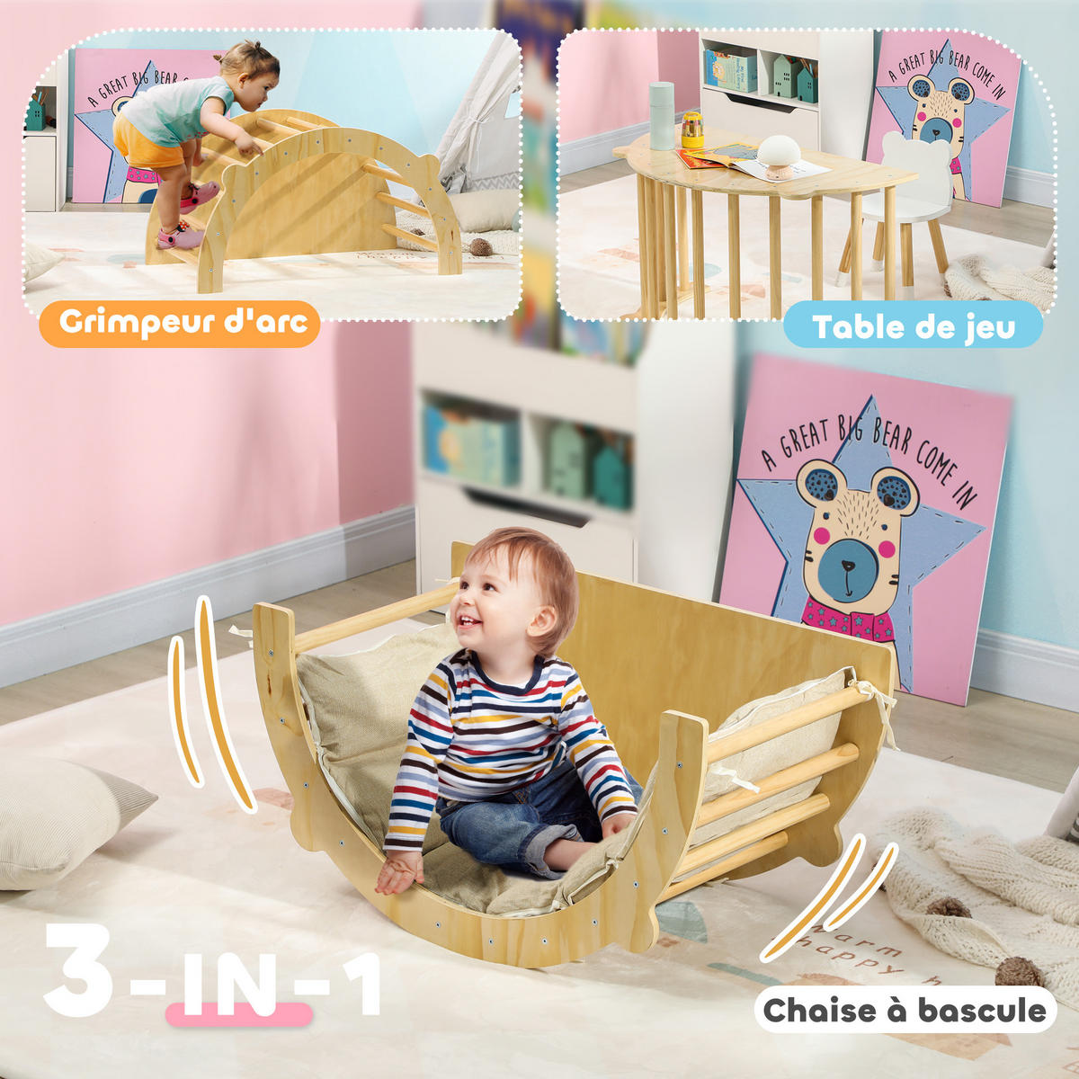 KLETTERBOGEN DE-18387 Naturholz - Naturfarben, Holzwerkstoff (52/90cm) - ComfortXL