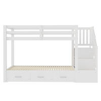 ETAGENBETT 90/200 cm + 90/180/190 cm Weiß - Weiß, Holz - Raumix