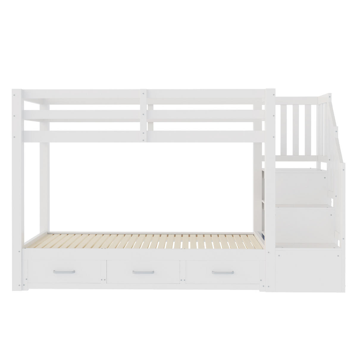 ETAGENBETT Jugend Weiß - Weiß, Holz (90/200cm) - ComfortXL