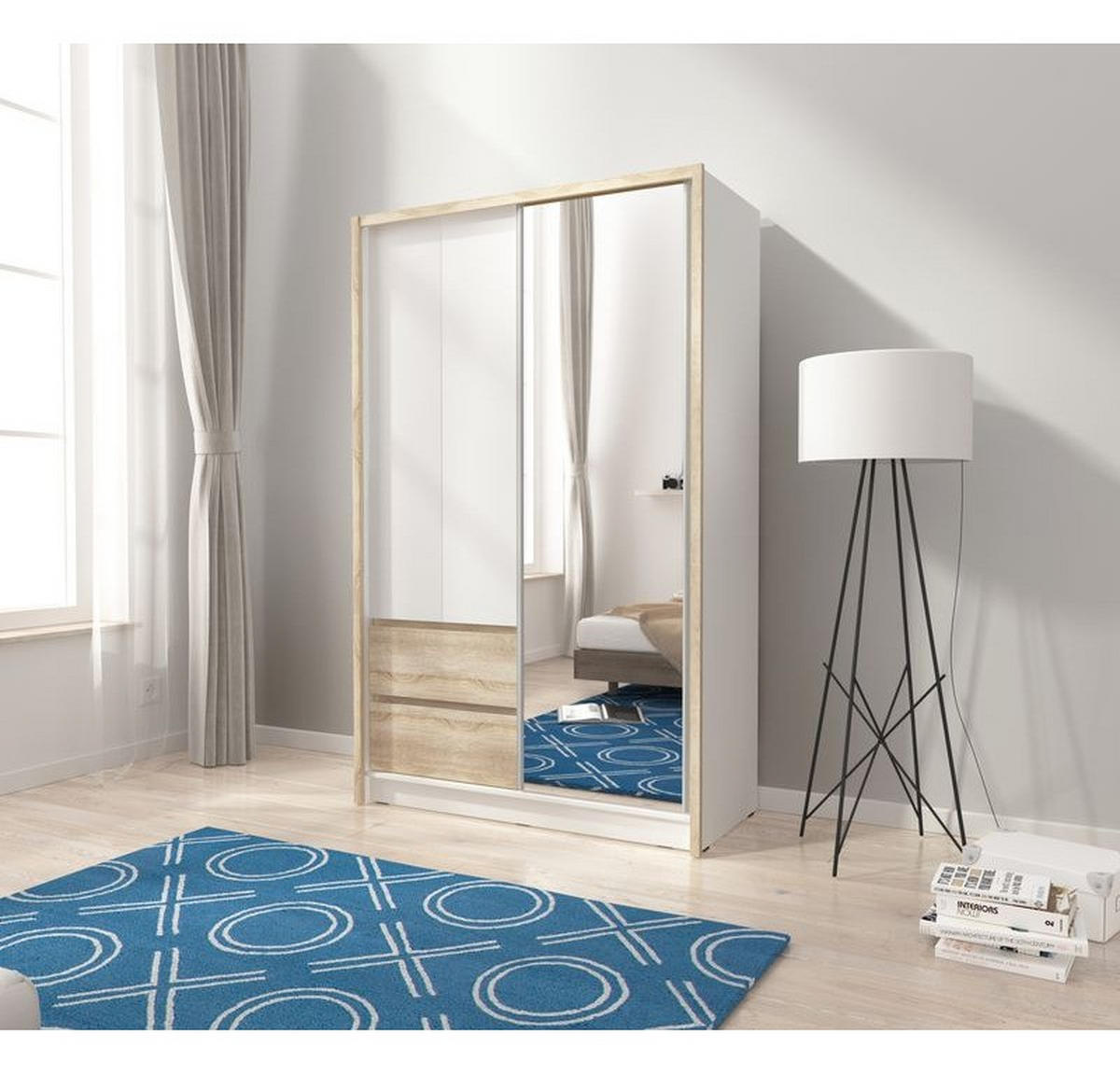 KLEIDERSCHRANK – SARA 130 – 134 cm – Sara – Eiche - Sonoma Eiche, Holzwerkstoff (134/214/62cm) - hi-markt