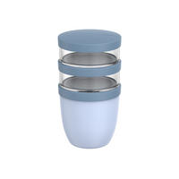 LUNCHPOT Ellipse Nordic Blue 500 ml + 2x 200 ml - Hellblau, Kunststoff (10.7/20/10.7cm) - Mepal