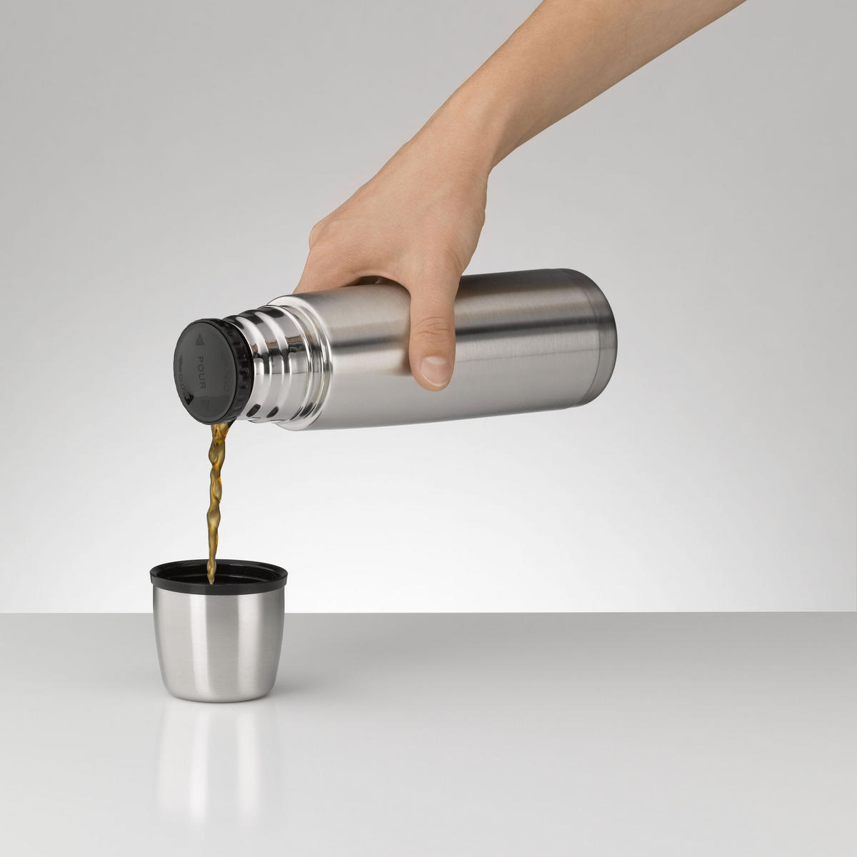 ISOLIERFLASCHE Top Therm, Edelstahl, 500 ml - Silberfarben, Metall (0.5L) - Alfi