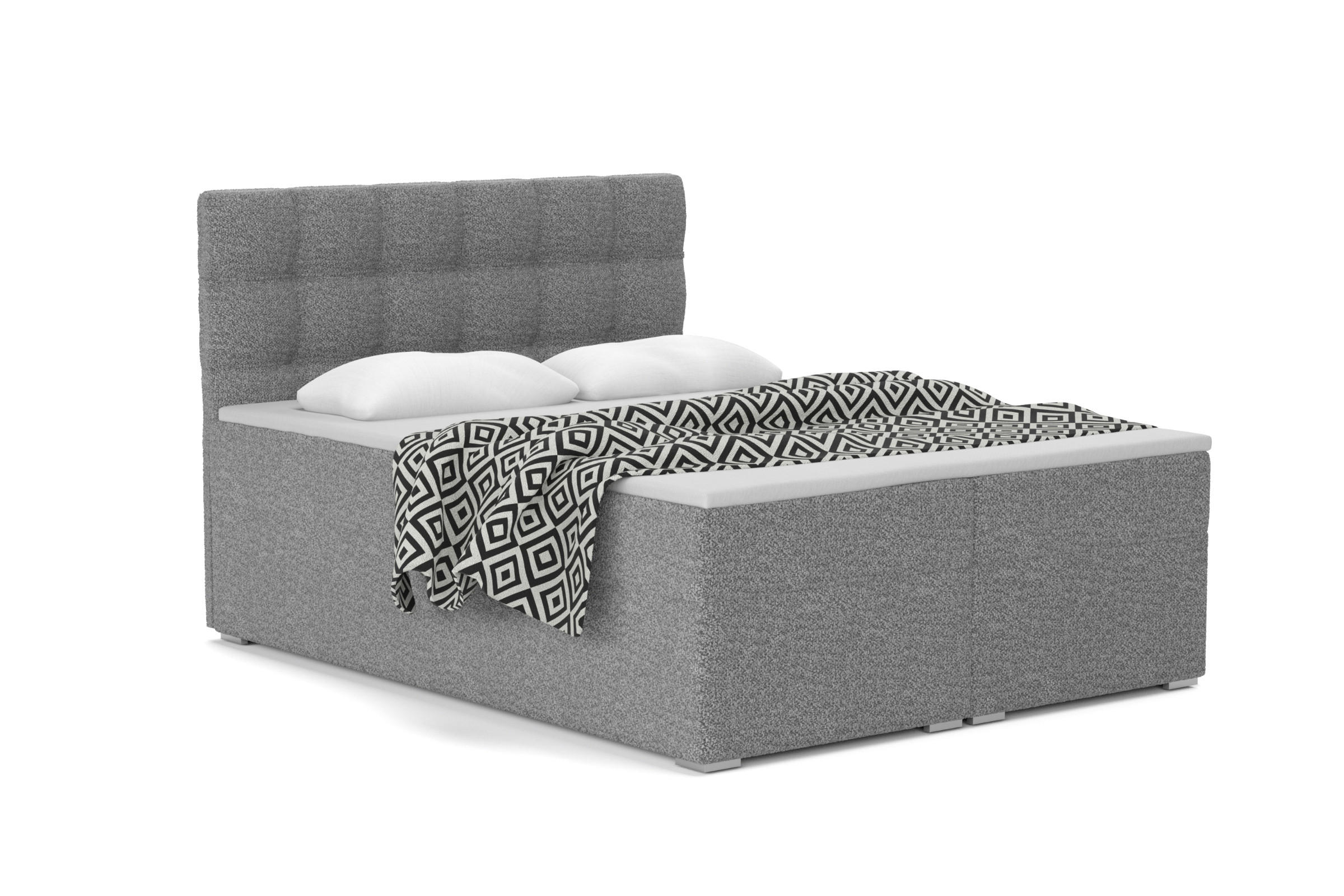 Deine Möbel 24 Boxbett Dunkelgrau 180x200 cm