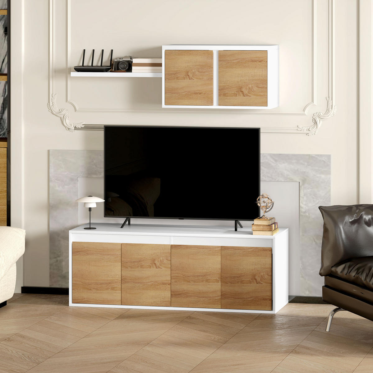 TV-MÖBEL Multicolor 1 Stück - Multicolor, Holzwerkstoff (120/43.3/41cm) - GiPP