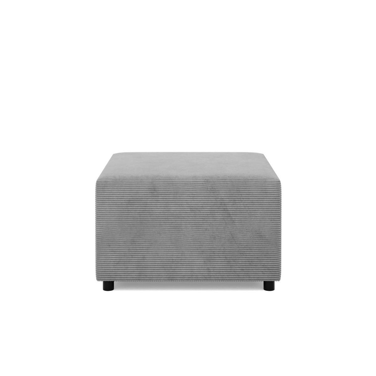 SITZPOUF 70 X 70 NEO, Cord - Grau - Grau, Textil (71/40/71cm)
