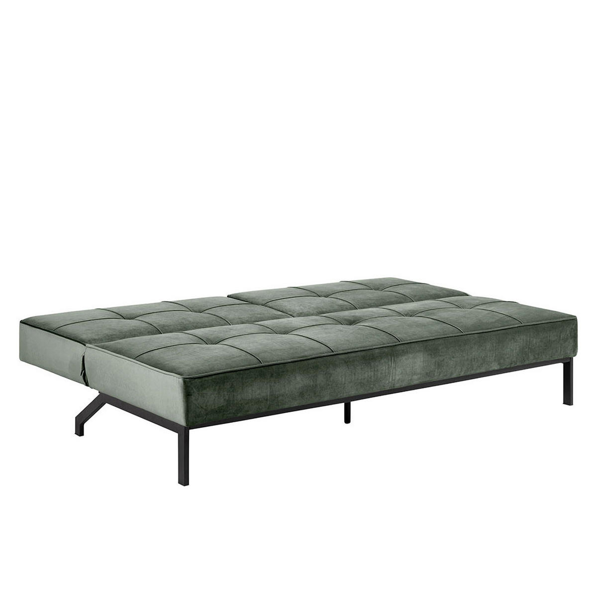 BÄDDSOFFA Peyton för 2 personer 198 x 95 x 87 cm – grön - Grön, Träbaserade material/Textil (198/87/95cm) - ebuy24