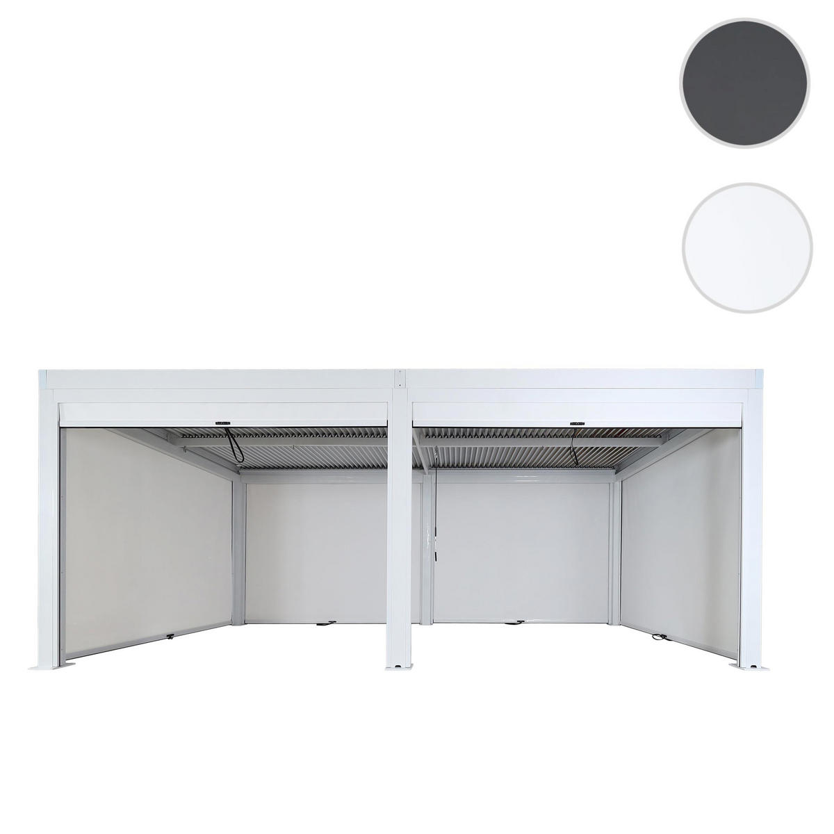 PERGOLA MIT SEITENWAND Weiß - Weiß, Metall (583/220/301cm) - MCW