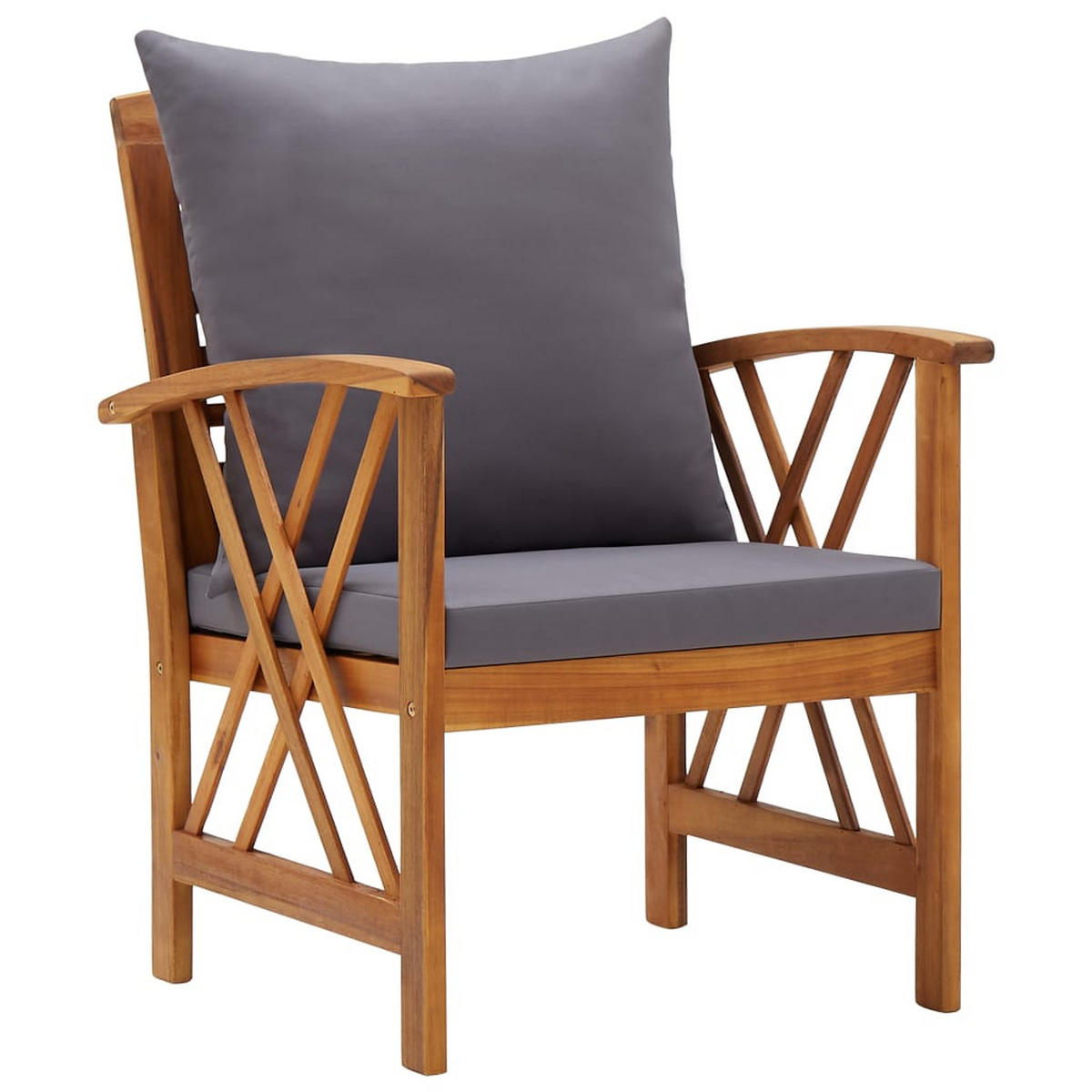 GARTENSET Remillard 5-teilig - Grau, Holzwerkstoff - Nettlife